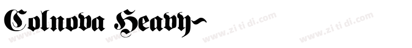 Colnova Heavy字体转换